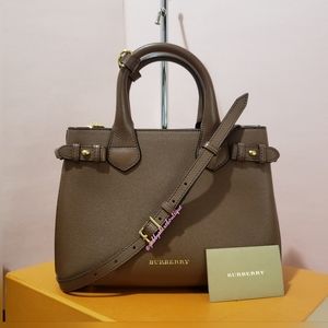 7️⃣8️⃣0️⃣❗AuthBurberry Banner bag Small sz Tan